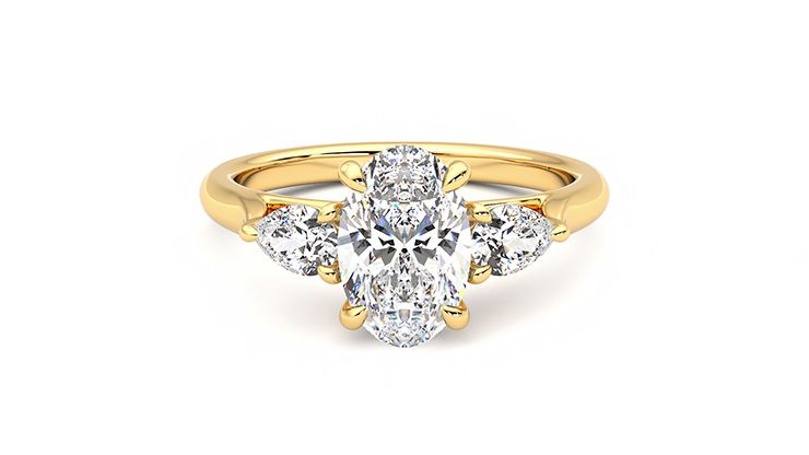 Taylor & Hart Affinity Oval Engagement Ring 360 degree image 0