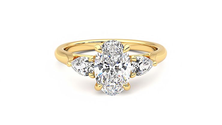 Taylor & Hart Affinity Oval Engagement Ring 360 degree image 1