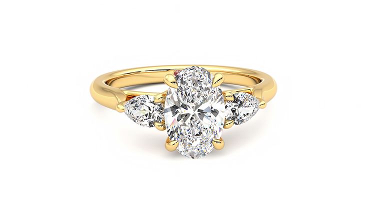 Taylor & Hart Affinity Oval Engagement Ring 360 degree image 2