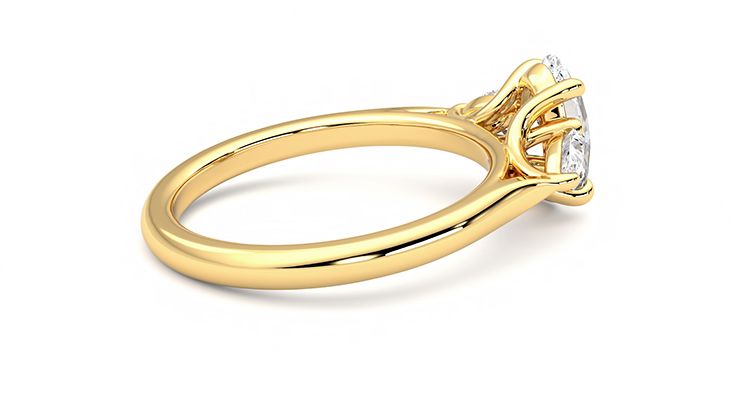 Taylor & Hart Affinity Oval Engagement Ring 360 degree image 11