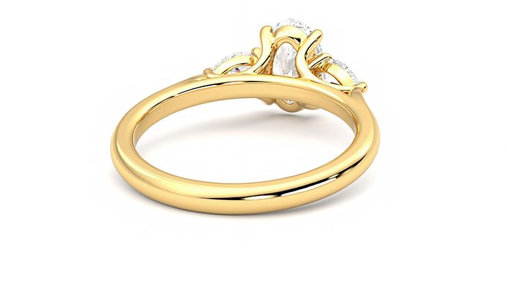 Taylor & Hart Affinity Oval Engagement Ring 360 degree image 14