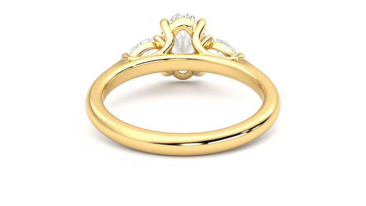 Taylor & Hart Affinity Oval Engagement Ring 360 degree image 15