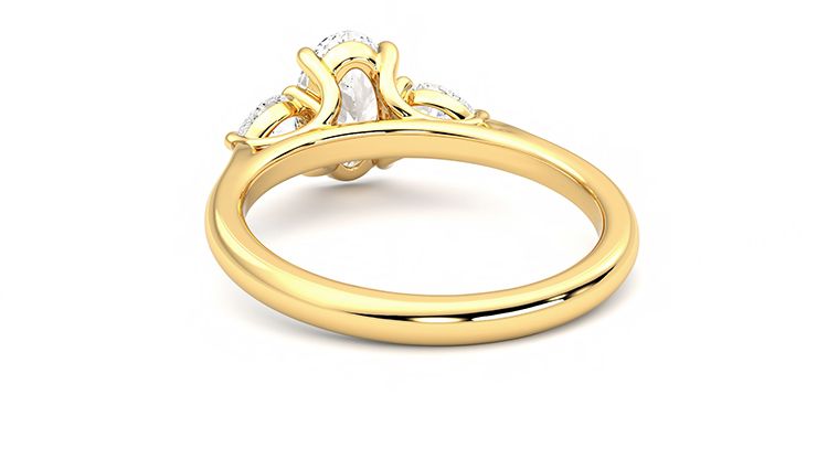Taylor & Hart Affinity Oval Engagement Ring 360 degree image 16