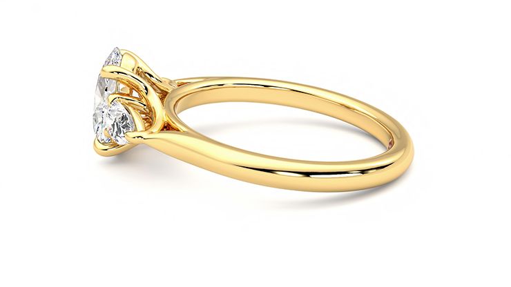 Taylor & Hart Affinity Oval Engagement Ring 360 degree image 20
