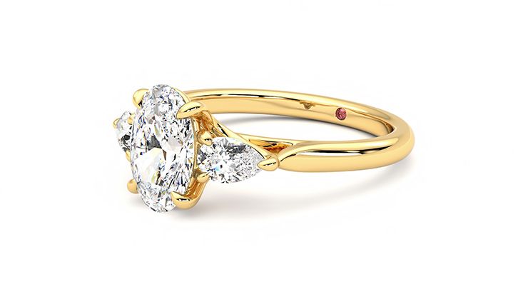 Taylor & Hart Affinity Oval Engagement Ring 360 degree image 24