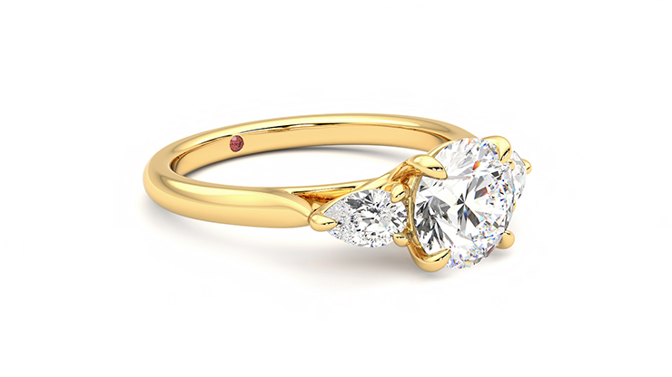 Taylor & Hart Affinity Round Engagement Ring 360 degree image 6