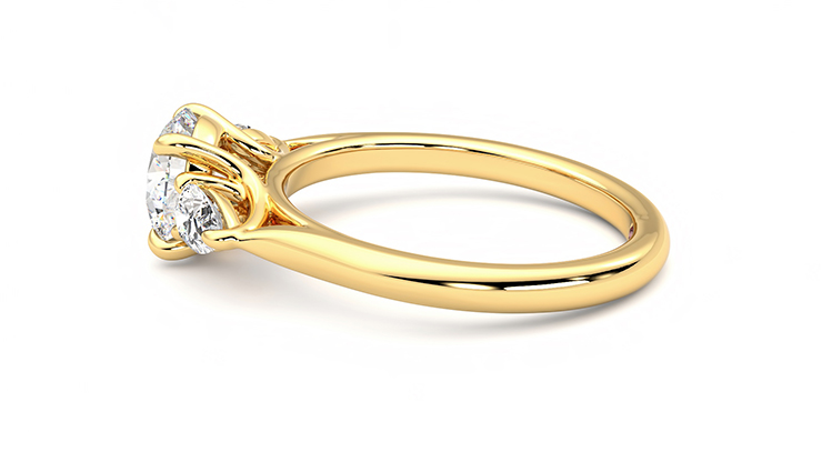 Taylor & Hart Affinity Round Engagement Ring 360 degree image 20