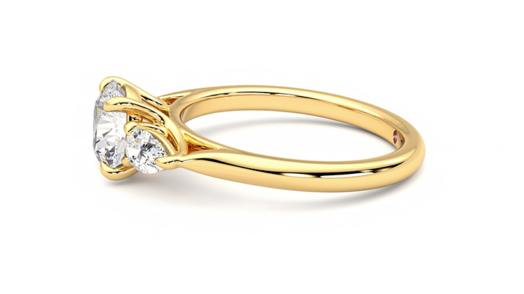 Taylor & Hart Affinity Round Engagement Ring 360 degree image 21