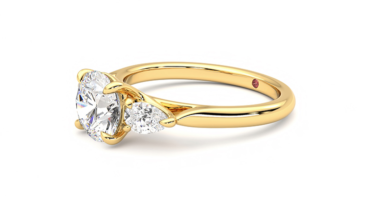 Taylor & Hart Affinity Round Engagement Ring 360 degree image 23