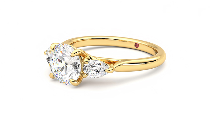 Taylor & Hart Affinity Round Engagement Ring 360 degree image 24