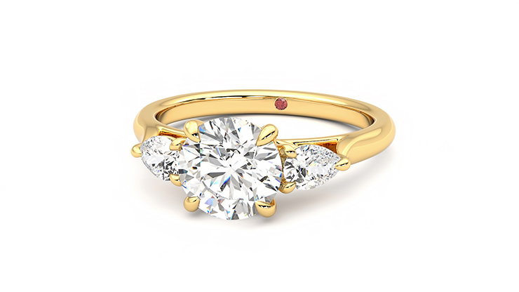 Taylor & Hart Affinity Round Engagement Ring 360 degree image 27