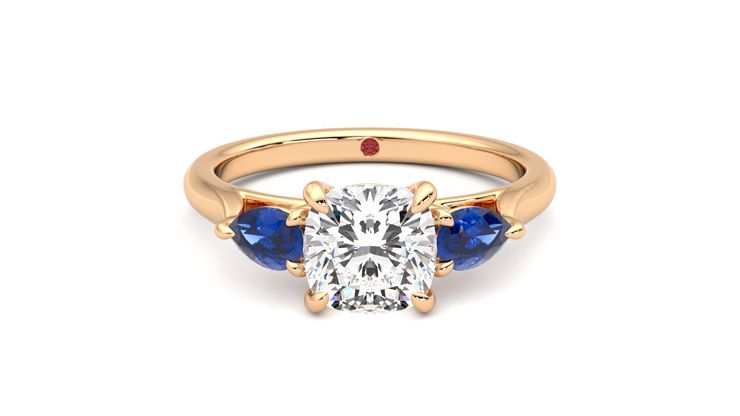 Taylor & Hart Affinity Cushion Engagement Ring 360 degree image 0