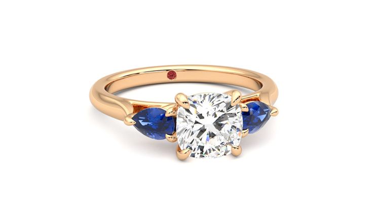 Taylor & Hart Affinity Cushion Engagement Ring 360 degree image 3