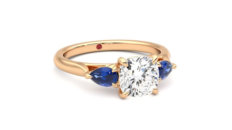 Taylor & Hart Affinity Cushion Engagement Ring 360 degree image 4