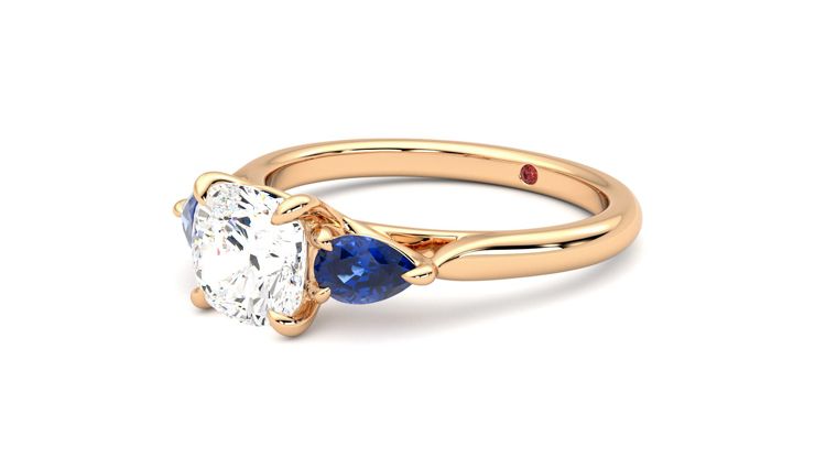 Taylor & Hart Affinity Cushion Engagement Ring 360 degree image 24
