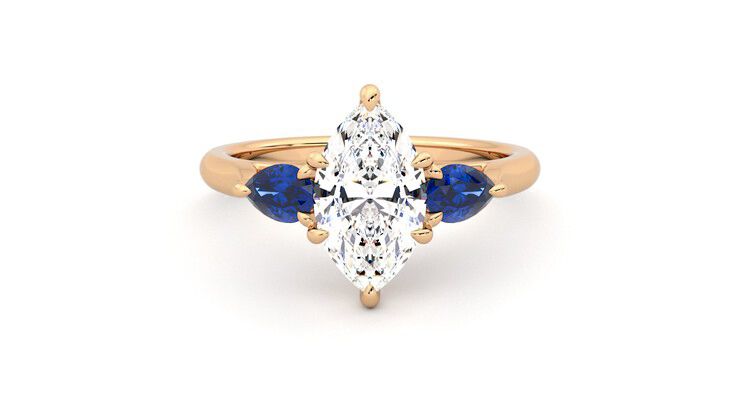 Taylor & Hart Affinity Marquise Engagement Ring 360 degree image 0