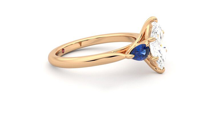 Taylor & Hart Affinity Marquise Engagement Ring 360 degree image 8