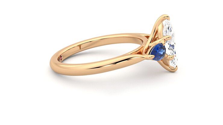 Taylor & Hart Affinity Marquise Engagement Ring 360 degree image 9