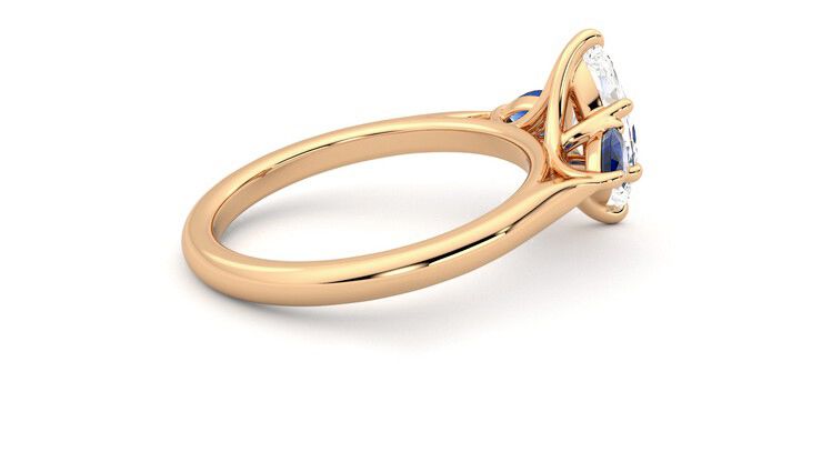 Taylor & Hart Affinity Marquise Engagement Ring 360 degree image 11