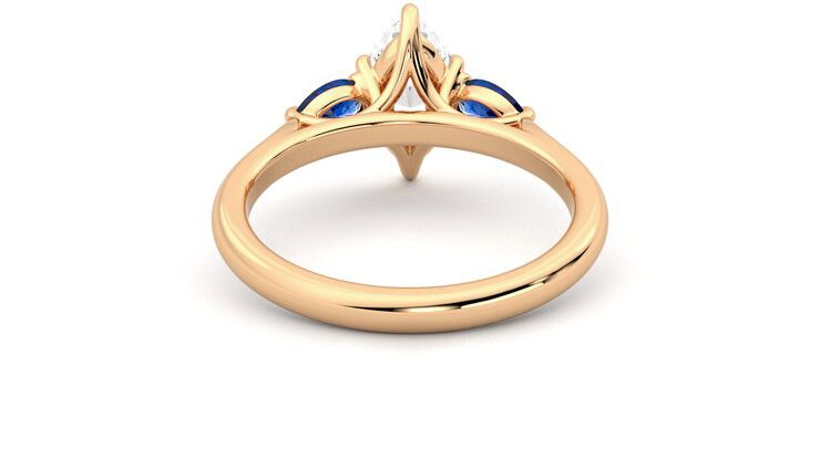 Taylor & Hart Affinity Marquise Engagement Ring 360 degree image 15