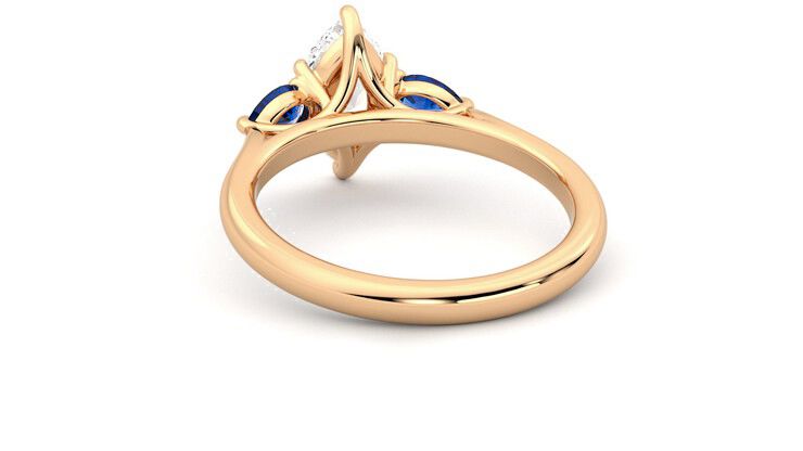 Taylor & Hart Affinity Marquise Engagement Ring 360 degree image 16