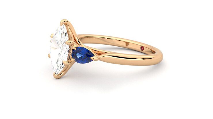 Taylor & Hart Affinity Marquise Engagement Ring 360 degree image 23