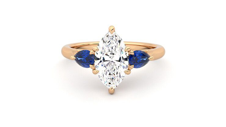 Taylor & Hart Affinity Marquise Engagement Ring 360 degree image 29