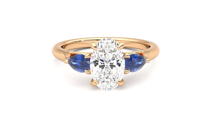 Taylor & Hart Affinity Oval Engagement Ring 360 degree image 1