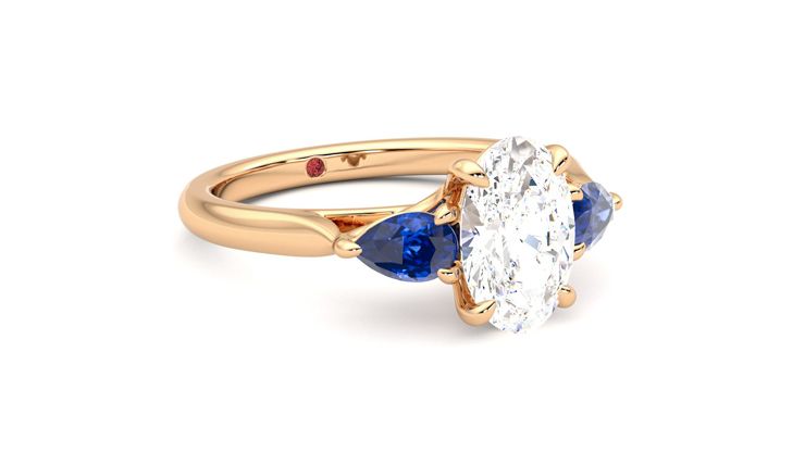 Taylor & Hart Affinity Oval Engagement Ring 360 degree image 5