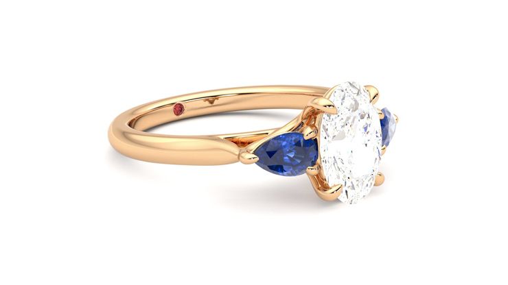 Taylor & Hart Affinity Oval Engagement Ring 360 degree image 6
