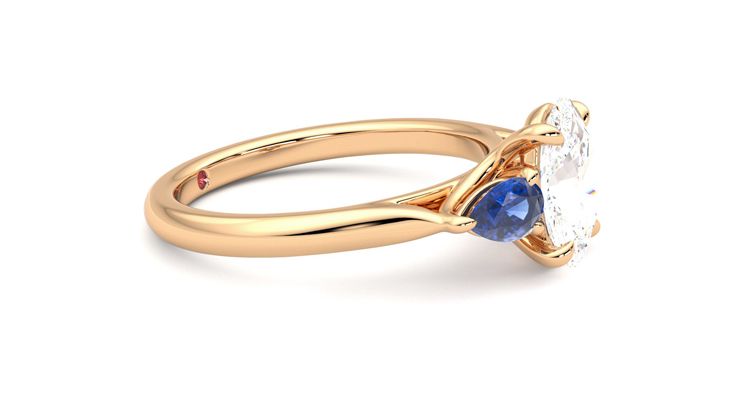 Taylor & Hart Affinity Oval Engagement Ring 360 degree image 8