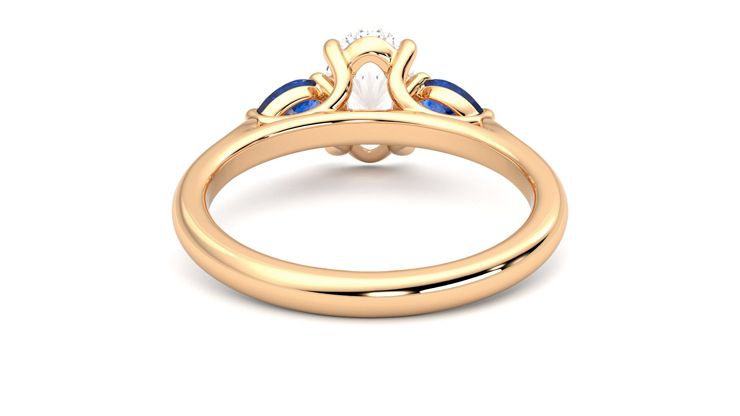 Taylor & Hart Affinity Oval Engagement Ring 360 degree image 15