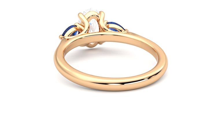 Taylor & Hart Affinity Oval Engagement Ring 360 degree image 16