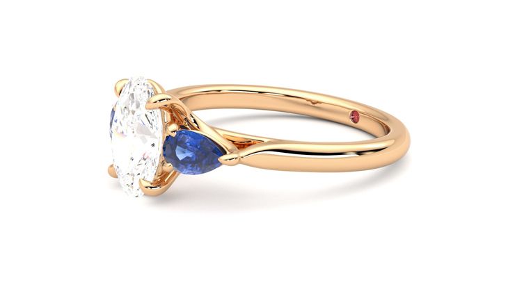 Taylor & Hart Affinity Oval Engagement Ring 360 degree image 23