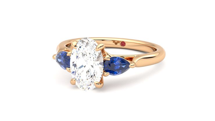 Taylor & Hart Affinity Oval Engagement Ring 360 degree image 26