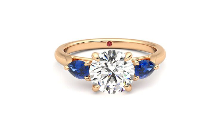 Taylor & Hart Affinity Round Engagement Ring 360 degree image 1