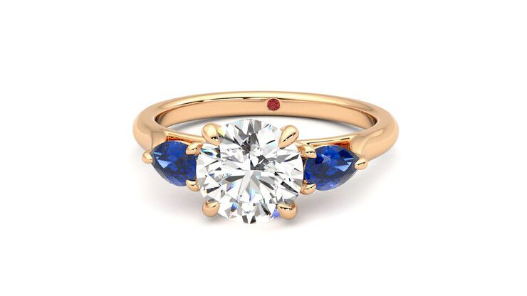Taylor & Hart Affinity Round Engagement Ring 360 degree image 28