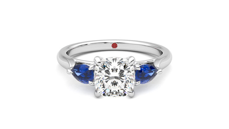 Taylor & Hart Affinity Cushion Engagement Ring 360 detail 01