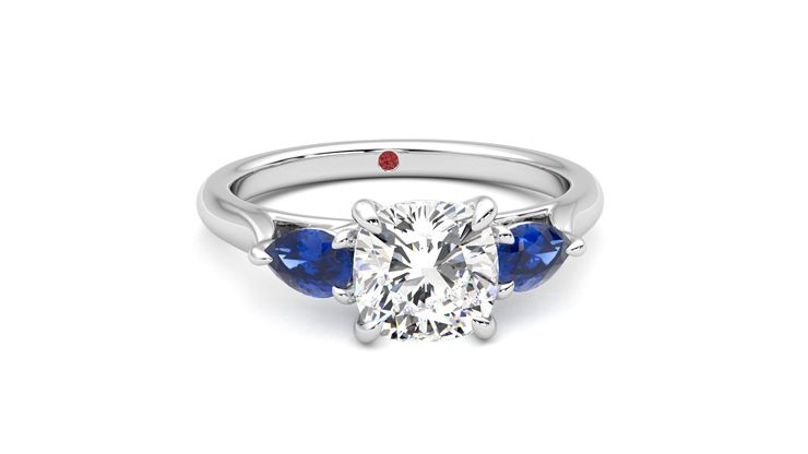 Taylor & Hart Affinity Cushion Engagement Ring 360 degree image 2