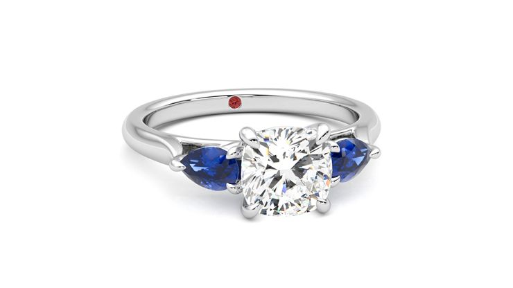 Taylor & Hart Affinity Cushion Engagement Ring 360 degree image 3