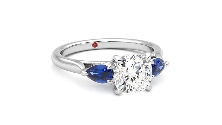 Taylor & Hart Affinity Cushion Engagement Ring 360 degree image 4