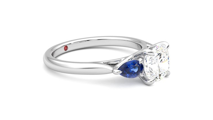 Taylor & Hart Affinity Cushion Engagement Ring 360 degree image 7