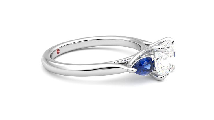 Taylor & Hart Affinity Cushion Engagement Ring 360 degree image 8