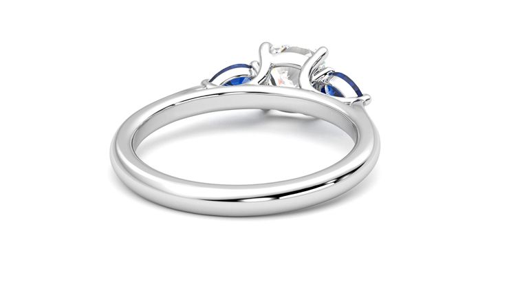 Taylor & Hart Affinity Cushion Engagement Ring 360 degree image 14