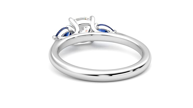 Taylor & Hart Affinity Cushion Engagement Ring 360 degree image 16