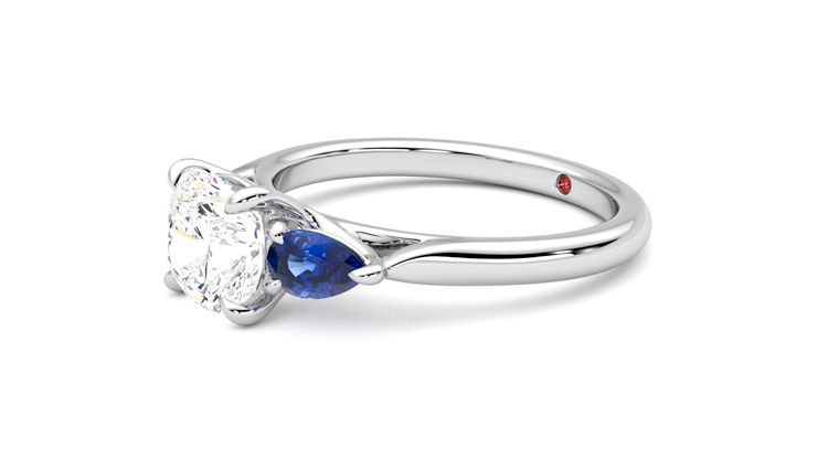Taylor & Hart Affinity Cushion Engagement Ring 360 degree image 23