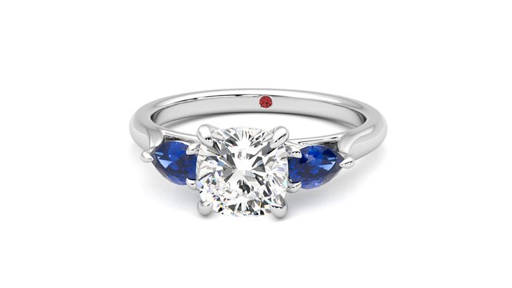 Taylor & Hart Affinity Cushion Engagement Ring 360 degree image 28