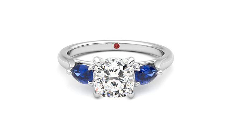 Taylor & Hart Affinity Cushion Engagement Ring 360 degree image 29