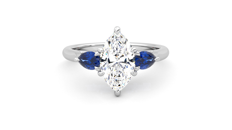 Taylor & Hart Affinity Marquise Engagement Ring 360 degree image 1