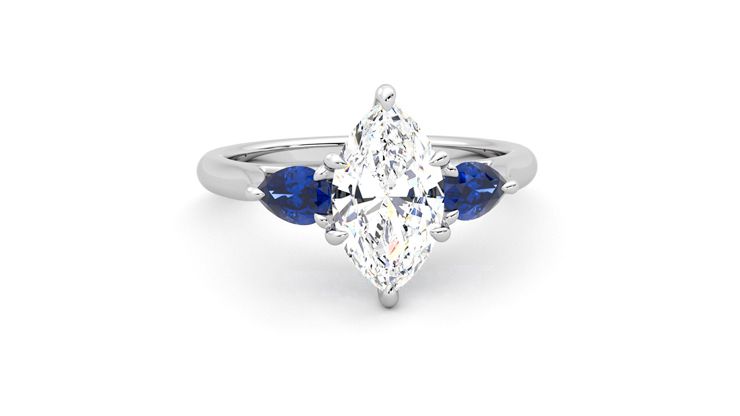 Taylor & Hart Affinity Marquise Engagement Ring 360 degree image 2